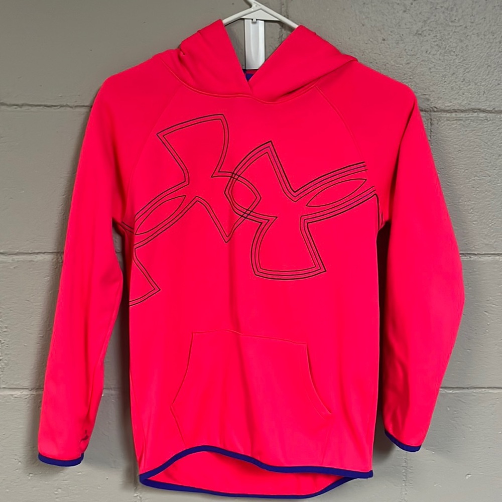 Girls Under Armour Pink and Purple Hoodie